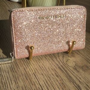 Michael Kors Glitter Wallet - Rose Gold Pink